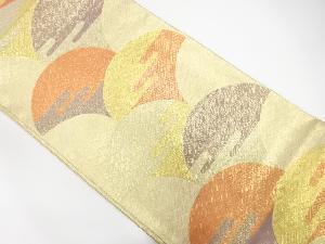 佐賀錦ヱ霞に変わり青海波模様織出し袋帯